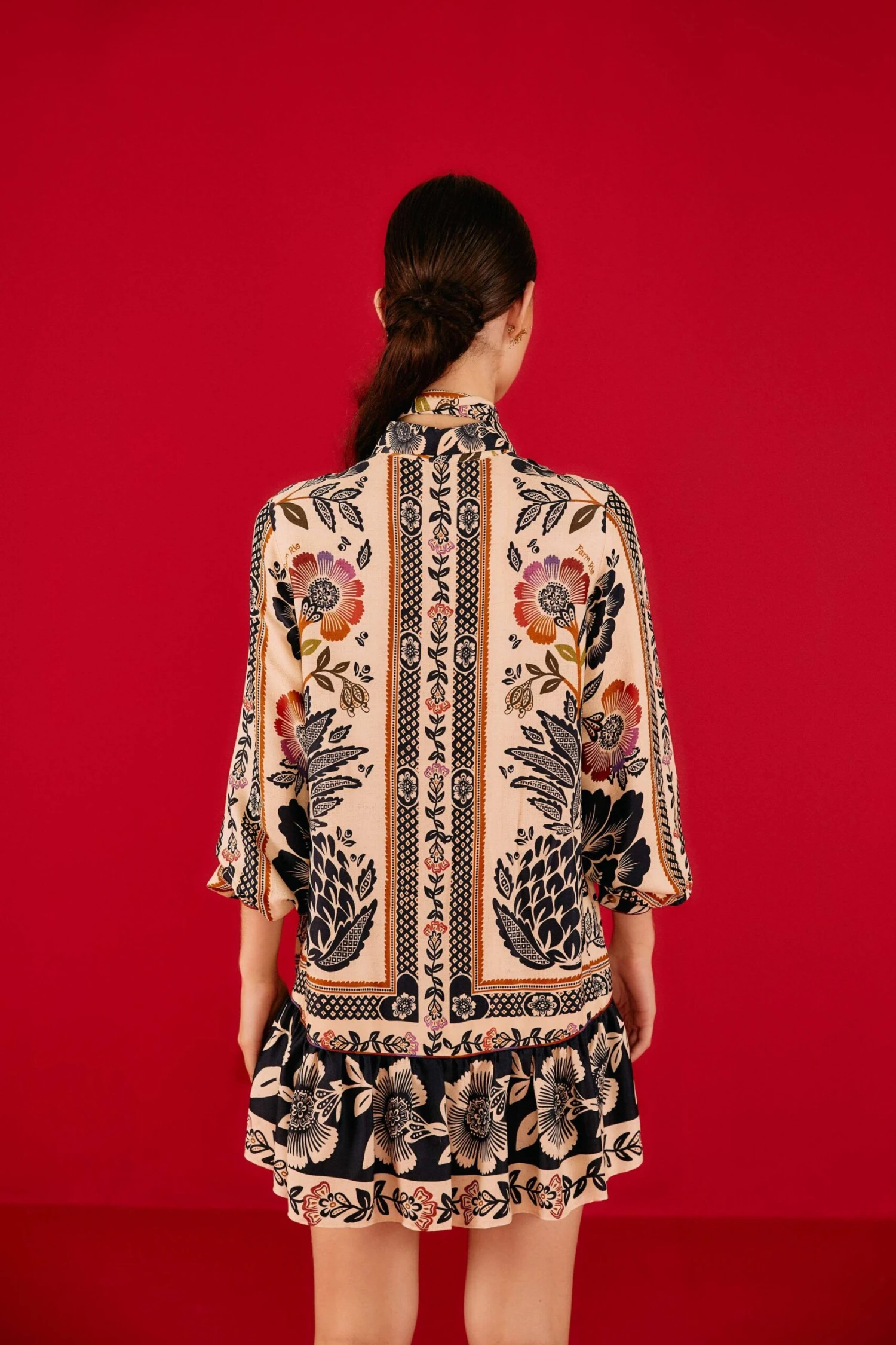 Farm Rio Romantic Garden Lenzing™ Ecovero™ Viscose Mini Dress 4 Farm Rio Romantic Garden Lenzing™ Ecovero™ Viscose Mini Dress - Image 2