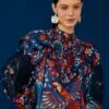 Farm Rio Navy Pineapple Flowers Blouse 1 Farm Rio Navy Pineapple Flowers Blouse -Farm Rio Store 301819 01