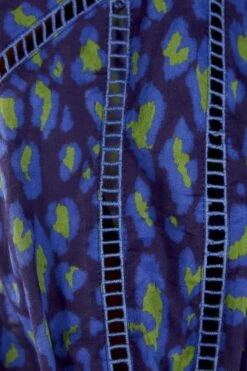 Farm Rio Blue Leopard Pop Blouse -Farm Rio Store 301831 05