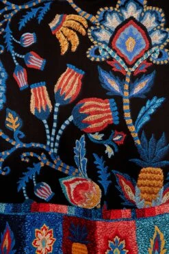 Farm Rio Black Sunset Tapestry Organic Cotton Midi Skirt 8 Farm Rio Black Sunset Tapestry Organic Cotton Midi Skirt -Farm Rio Store 301874 03