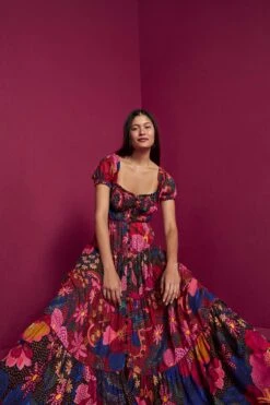 Farm Rio Mixed Wild Life Lenzing⢠Ecovero⢠Viscose Maxi Dress