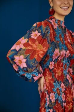 Farm Rio Navy Garden Smocked Mini Dress -Farm Rio Store 301902 04