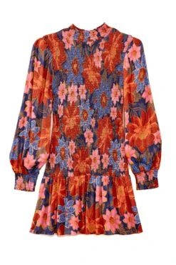 Farm Rio Navy Garden Smocked Mini Dress -Farm Rio Store 301902 05