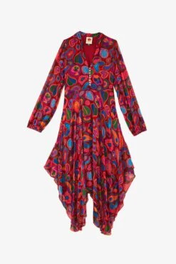 Farm Rio Red Lisa Sheer Midi Dress 9 Farm Rio Red Lisa Sheer Midi Dress -Farm Rio Store 301903 04