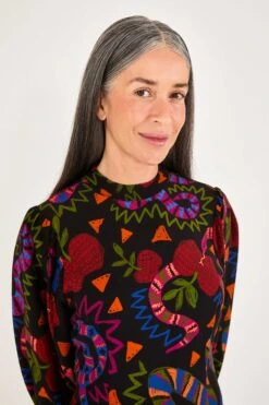 Farm Rio Black Jungle Fruits Midi Dress -Farm Rio Store 301928 03