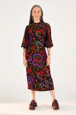 Farm Rio Black Jungle Fruits Midi Dress -Farm Rio Store 301928 04