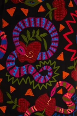 Farm Rio Black Jungle Fruits Midi Dress -Farm Rio Store 301928 05