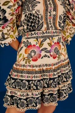 Farm Rio Romantic Garden Mini Skirt -Farm Rio Store 301944 02 1