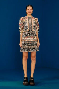 Farm Rio Romantic Garden Mini Skirt -Farm Rio Store 301944 03 1