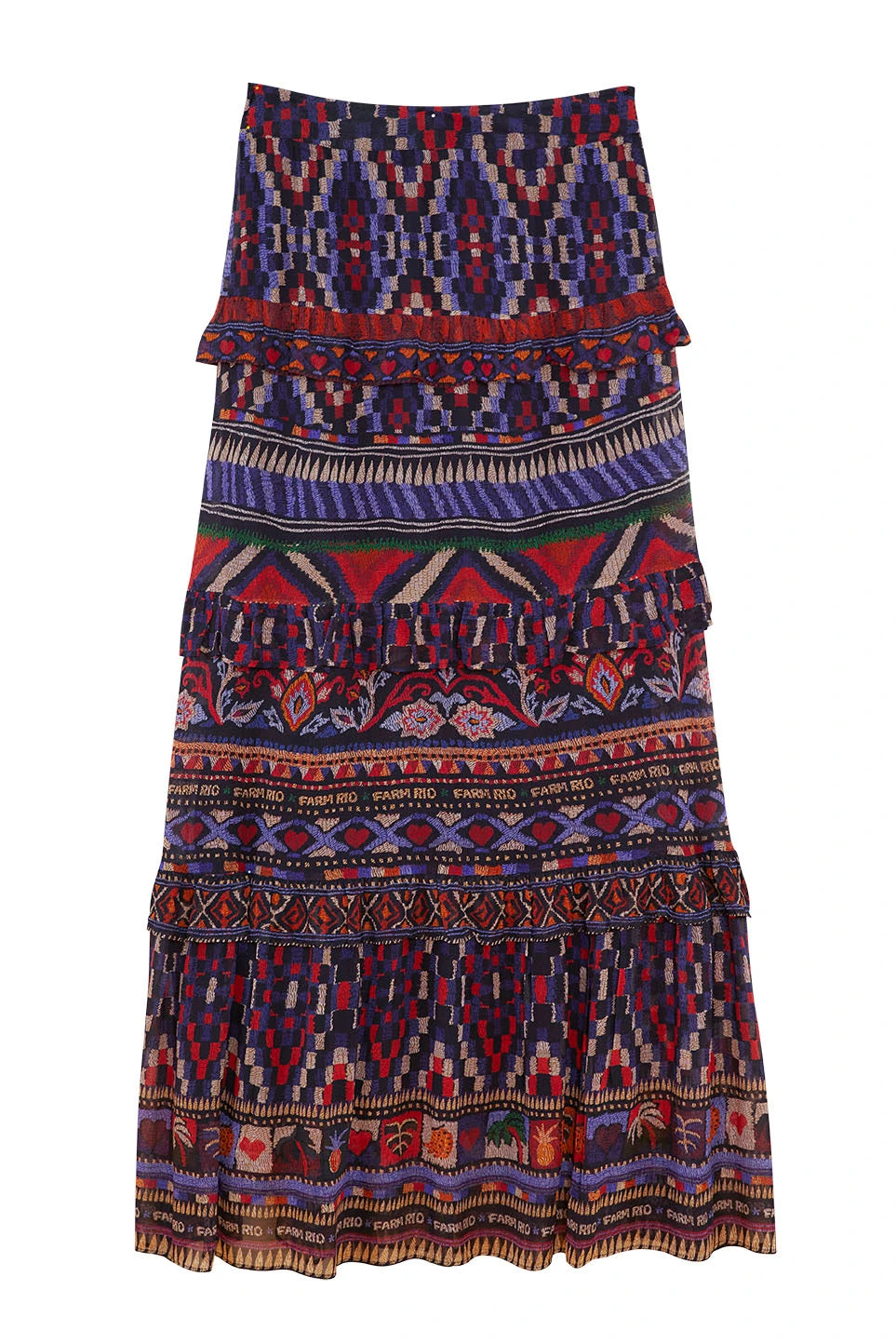 Farm Rio Blue Ainika Tapestry Maxi Skirt 7 Farm Rio Blue Ainika Tapestry Maxi Skirt - Image 5