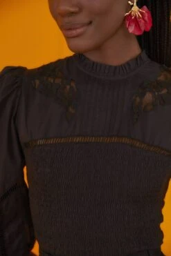 Farm Rio Black Lace Blouse -Farm Rio Store 301996 03