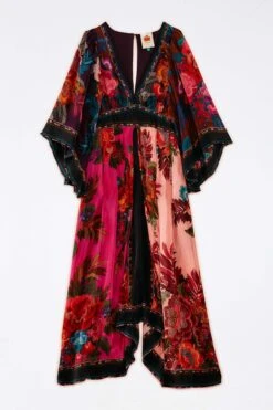Farm Rio Flower Scarves Maxi Dress -Farm Rio Store 302323 06