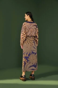 Farm Rio Navy Yawanawa Vanahu Lenzing™ Ecovero™ Viscose Midi Skirt 8 Farm Rio Navy Yawanawa Vanahu Lenzing™ Ecovero™ Viscose Midi Skirt -Farm Rio Store 302327 03