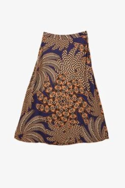 Farm Rio Navy Yawanawa Vanahu Lenzing™ Ecovero™ Viscose Midi Skirt 9 Farm Rio Navy Yawanawa Vanahu Lenzing™ Ecovero™ Viscose Midi Skirt -Farm Rio Store 302327 04