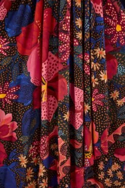 Farm Rio Black Wild Life Lenzing™ Ecovero™ Viscose Maxi Dress -Farm Rio Store 302684 05