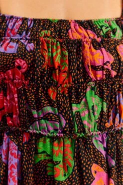 Farm Rio Black Wild Leopards Mini Dress -Farm Rio Store 303763 04