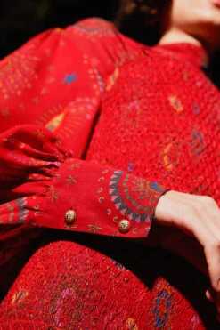 Farm Rio Red Mystic Night Midi Dress 13 Farm Rio Red Mystic Night Midi Dress -Farm Rio Store 303778 06