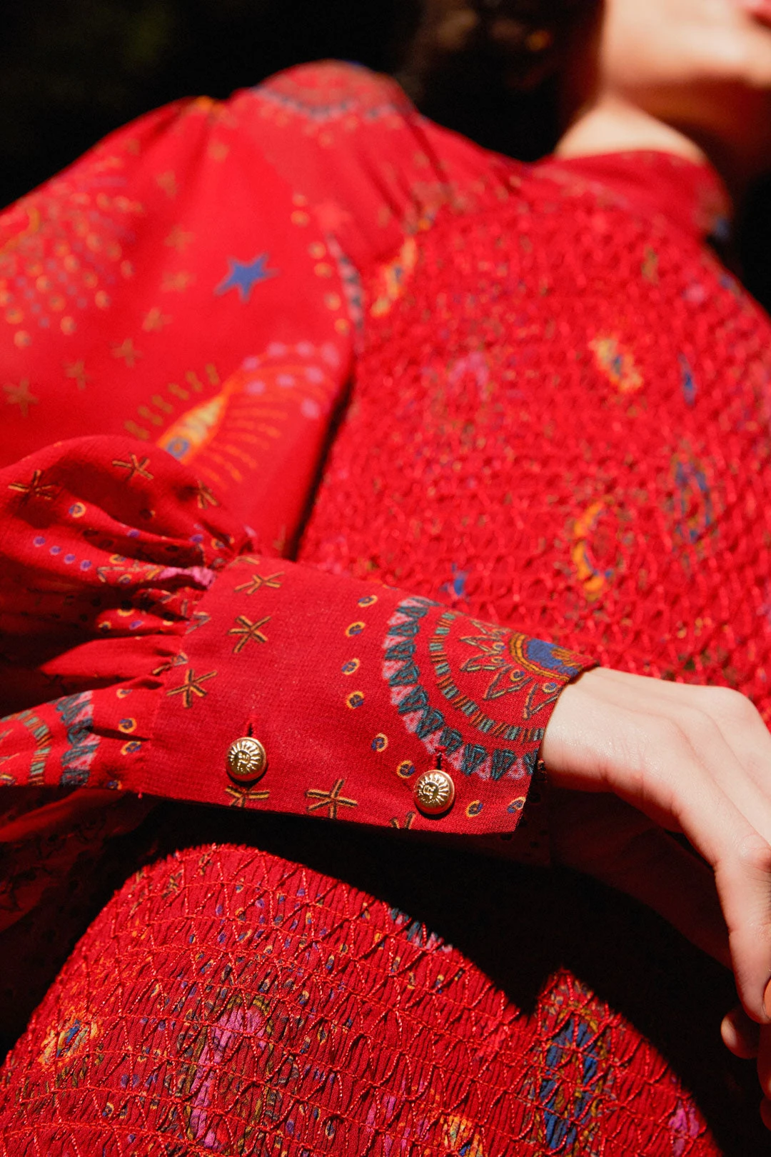 Farm Rio Red Mystic Night Midi Dress 8 Farm Rio Red Mystic Night Midi Dress - Image 6