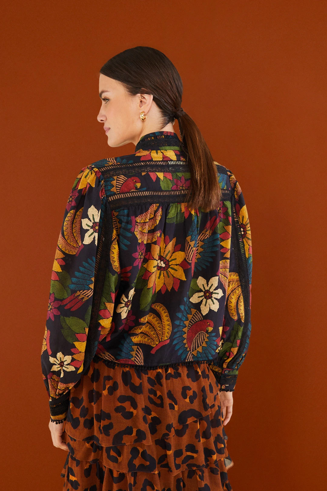 Farm Rio Macaw Ballet Blouse 4 Farm Rio Macaw Ballet Blouse - Image 3