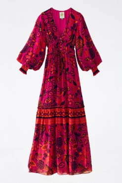 Farm Rio Pink Macaw Forest Maxi Dress -Farm Rio Store 303789 06