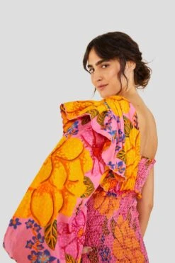 Farm Rio Flowers Garden One Shoulder Mini Dress -Farm Rio Store 303791 03