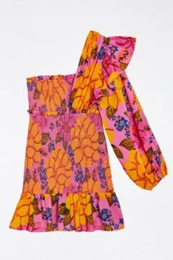 Farm Rio Flowers Garden One Shoulder Mini Dress -Farm Rio Store 303791 06