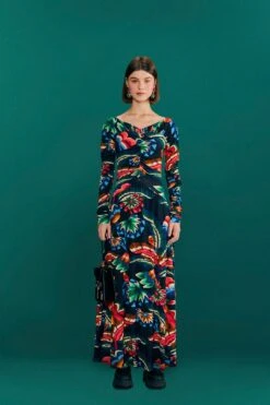 Farm Rio Black Chevron Forest Lenzing™ Ecovero™ Viscose Dress 10 Farm Rio Black Chevron Forest Lenzing™ Ecovero™ Viscose Dress -Farm Rio Store 303809 02