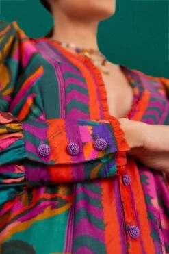 Farm Rio Graphic Foliage Lenzing™ Ecovero™ Viscose Mini Dress 9 Farm Rio Graphic Foliage Lenzing™ Ecovero™ Viscose Mini Dress -Farm Rio Store 303810 04