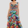 Farm Rio Chevron Toucans Midi Dress -Farm Rio Store 303814 01