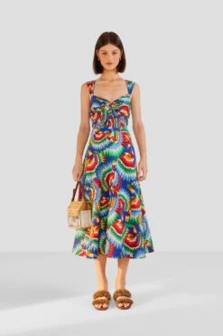 Farm Rio Chevron Toucans Midi Dress -Farm Rio Store 303814 02