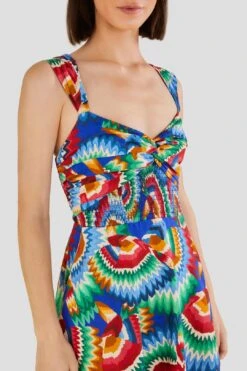 Farm Rio Chevron Toucans Midi Dress -Farm Rio Store 303814 03