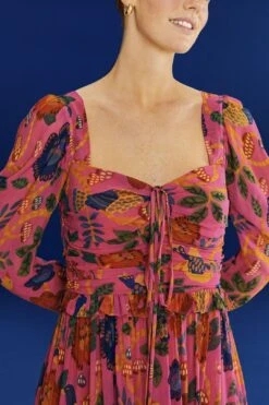 Farm Rio Pink Sweet Forest Maxi Dress -Farm Rio Store 303818 03