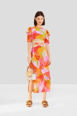 Farm Rio Colorful Leaves Midi Dress 11 Farm Rio Colorful Leaves Midi Dress -Farm Rio Store 303823 02