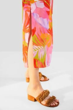 Farm Rio Colorful Leaves Midi Dress 12 Farm Rio Colorful Leaves Midi Dress -Farm Rio Store 303823 05