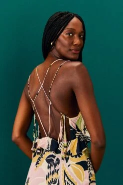 Farm Rio Sand Vintage Forest Lenzing™ Ecovero™ Viscose Midi Dress 10 Farm Rio Sand Vintage Forest Lenzing™ Ecovero™ Viscose Midi Dress -Farm Rio Store 303824 03