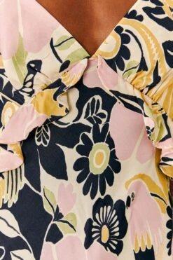 Farm Rio Sand Vintage Forest Lenzing™ Ecovero™ Viscose Midi Dress 12 Farm Rio Sand Vintage Forest Lenzing™ Ecovero™ Viscose Midi Dress -Farm Rio Store 303824 05