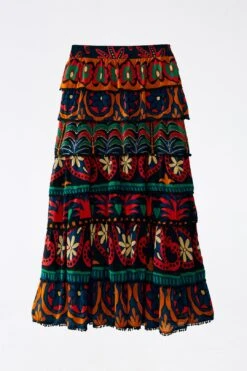 Farm Rio Black Night Sky Maxi Skirt 13 Farm Rio Black Night Sky Maxi Skirt -Farm Rio Store 303828 06