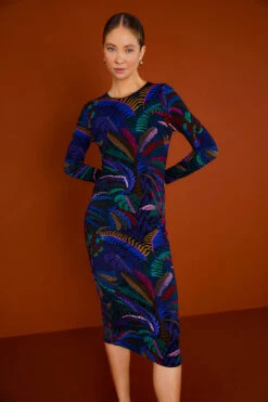 Farm Rio Amazonia Night Lenzing™ Ecovero™ Viscose Midi Dress 8 Farm Rio Amazonia Night Lenzing™ Ecovero™ Viscose Midi Dress -Farm Rio Store 303850 02