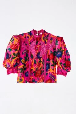 Farm Rio Pink Sweet Forest Blouse 11 Farm Rio Pink Sweet Forest Blouse -Farm Rio Store 303876 05