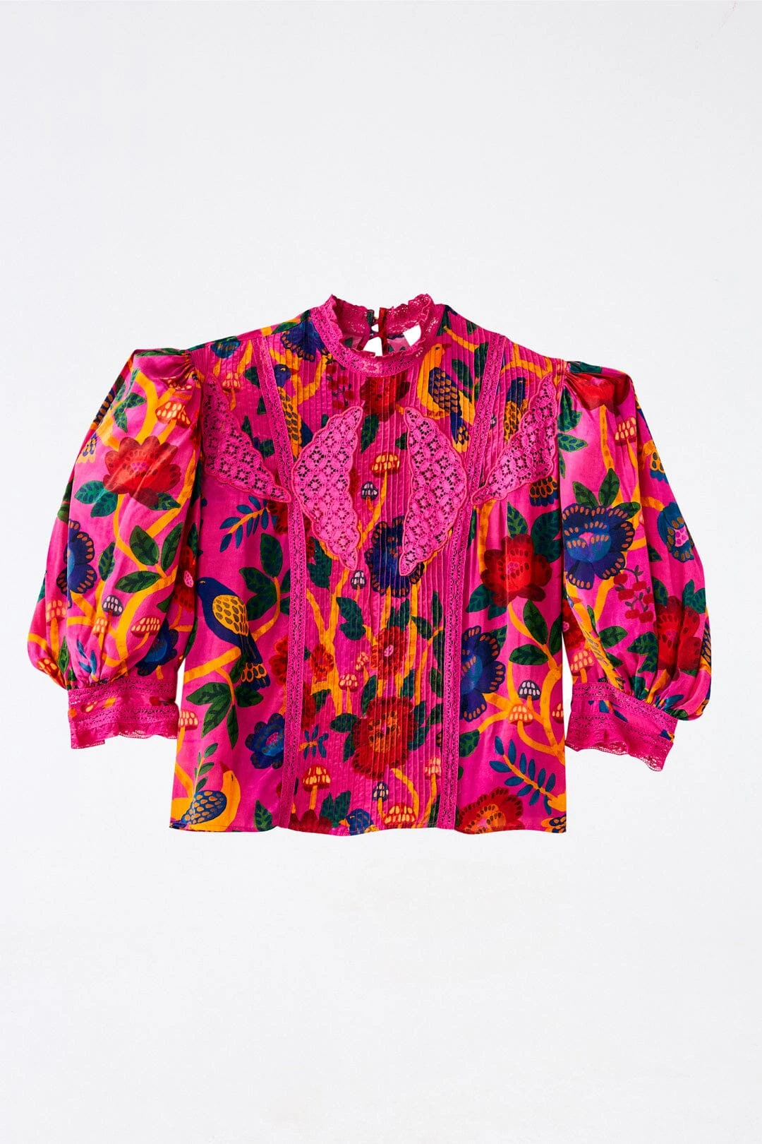 Farm Rio Pink Sweet Forest Blouse 7 Farm Rio Pink Sweet Forest Blouse - Image 5