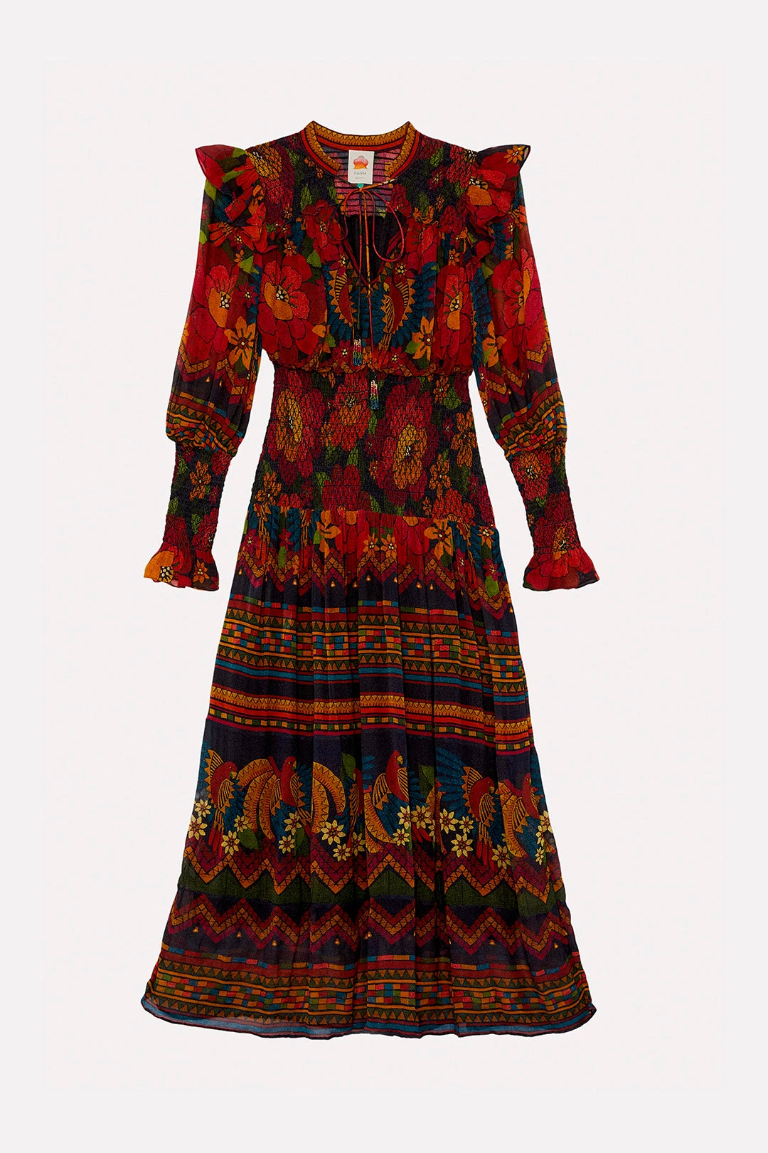 Farm Rio Macaw Ballet Ainika Maxi Dress 8 Farm Rio Macaw Ballet Ainika Maxi Dress - Image 6