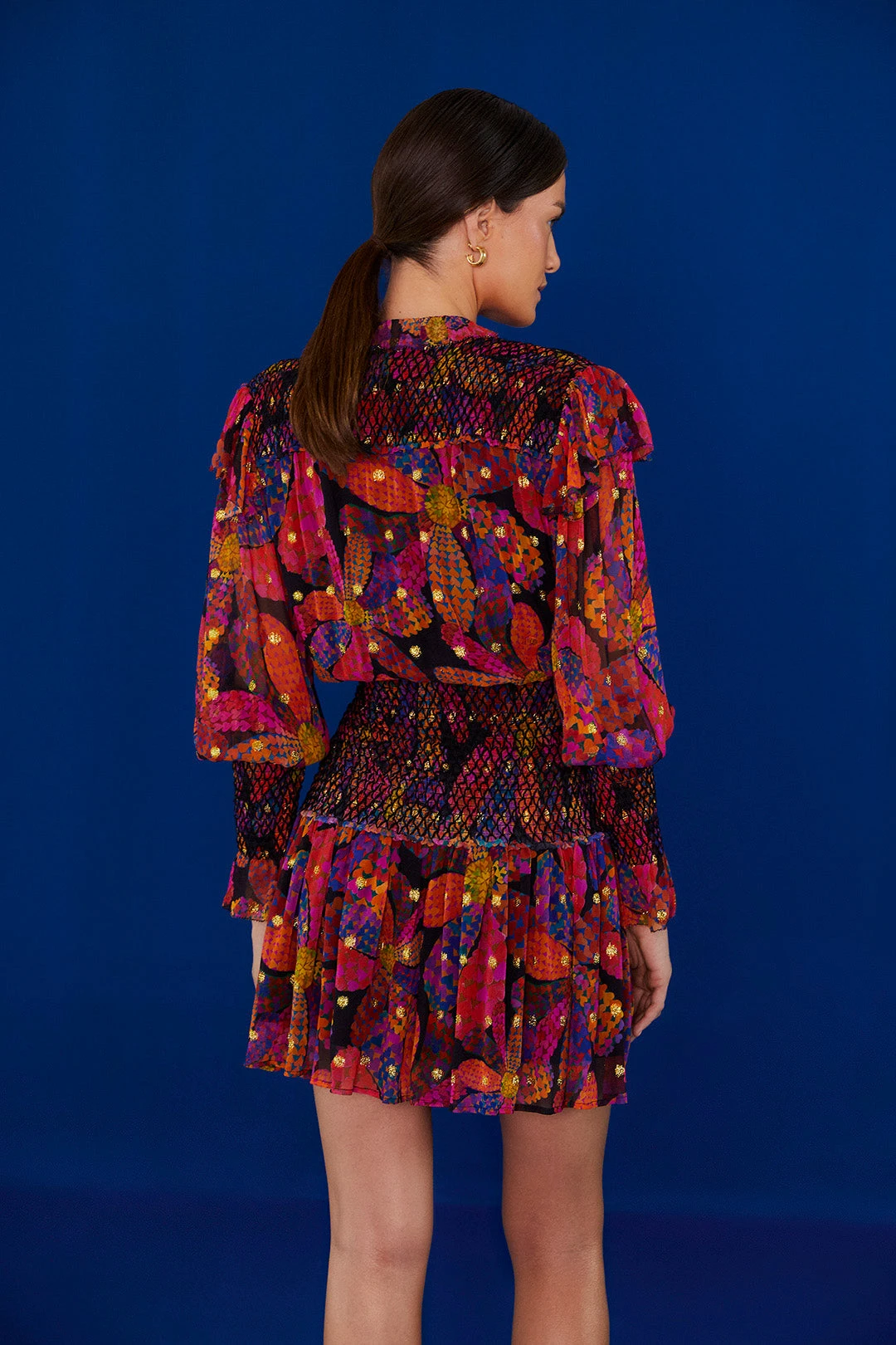 Farm Rio Black Heart Daisy Mini Dress 4 Farm Rio Black Heart Daisy Mini Dress - Image 2