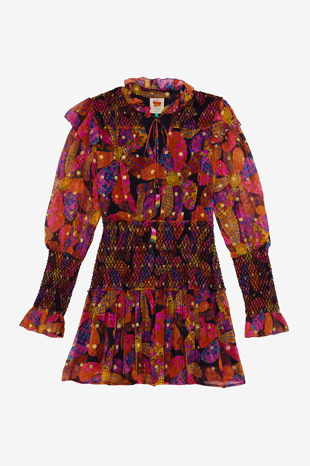 Farm Rio Black Heart Daisy Mini Dress 9 Farm Rio Black Heart Daisy Mini Dress - Image 7