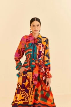 Farm Rio Graphic Scarves Shirtdress 11 Farm Rio Graphic Scarves Shirtdress -Farm Rio Store 303921 02 a57966c1 f954 4292 a726 f8c92be1aaae