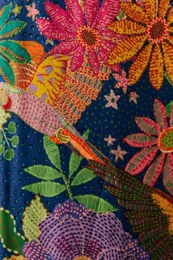 Farm Rio Navy Cool Macaw Maxi Dress 11 Farm Rio Navy Cool Macaw Maxi Dress -Farm Rio Store 303923 05