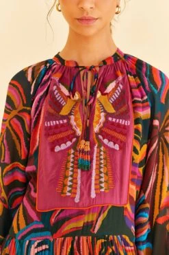 Farm Rio Graphic Foliage Embroidered Maxi Dress -Farm Rio Store 303932 03 a90baae1 ea88 4fec bbe6 2527a69dbd1e