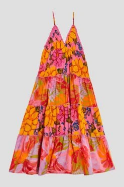 Farm Rio Mixed Pink Prints Maxi Dress -Farm Rio Store 303980 05