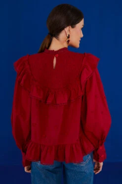 Farm Rio Red 3D Hearts Blouse 9 Farm Rio Red 3D Hearts Blouse -Farm Rio Store 304148 03