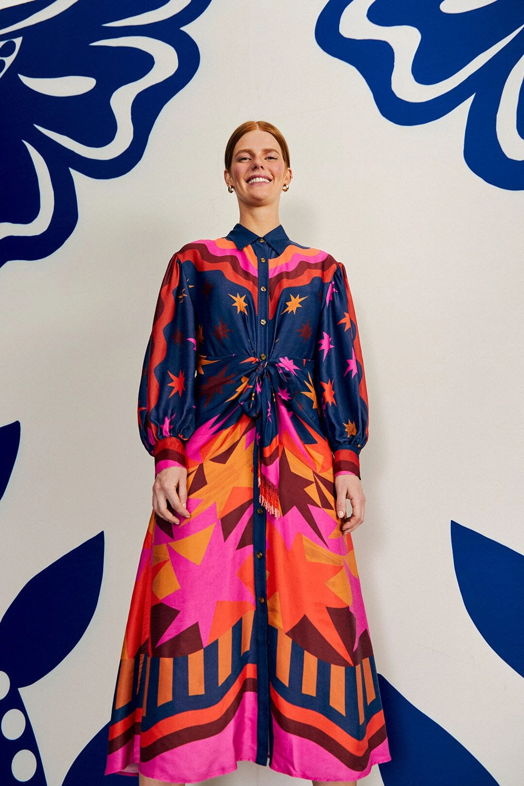 Farm Rio Graphic Scarves Lenzing™ Ecovero™ Viscose Midi Dress 3 Farm Rio Graphic Scarves Lenzing™ Ecovero™ Viscose Midi Dress