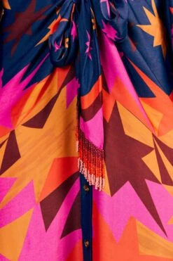 Farm Rio Graphic Scarves Lenzing™ Ecovero™ Viscose Midi Dress 12 Farm Rio Graphic Scarves Lenzing™ Ecovero™ Viscose Midi Dress -Farm Rio Store 304157 05